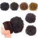 Afro Puff Drawstring Ponytail Synthetic Extension Short Kinky Curly Hair Ponytail Clip in Hair Extensions for Women Bun Ponytail Bun Hairpieces (Large 2#) L 2#