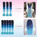 Tess Braids Extensions Ombre 60 cm | 3 Pack Jumbo Braids KanCalon Hair | Black Red Ombre Box Braids | 100g Bundle - Buy Online on SooperMarket.com