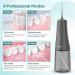 Cordless Portable Water Flosser with 4 Modes and 6 Tips - Professional Electric Teeth Cleaning Kit for Oral Care - 300mL Water Tank - Gray - Buy Online on SooperMarket.com