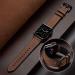 OUHENG Genuine Leather and Rubber Hybrid Band for Apple Watch 49mm/45mm/44mm/42mm - Brown/Black Adapter - Sweatproof Band for iWatch Series 8 7 6 5 4 3 2 1 SE2 SE - Buy Online on SooperMarket.com