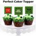 40 Pieces Pixel Cake Toppers - Video Game Muffin & Cake Decorations for Young Girls' Birthday Parties - Green Pixel Tortendeko - Buy Online on SooperMarket.com