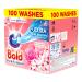 Bold Platinum Pods Laundry Detergent Washing Liquid Pods/Capsules 100 Washes - Cherry Blossom & Rose Water - Extra Stain Removal Even In a Cold Wash