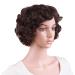 MapofBeauty 11.8 Inch Special Elderly Short Curly Fashion Wig in Dark Brown - Buy Online on SooperMarket.com