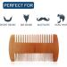 Men's Wooden Beard Comb - Double Sided Fine & Coarse Teeth Moustache Comb - Buy Online on SooperMarket.com
