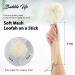 Exfoliating Loofah on a Stick - Long Handle Lufa Back Scrubber for Shower - Bath Body Brush for Men and Women - Beige - Buy Online on SooperMarket.com