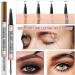 2 in 1 Waterproof 3D Eyebrow Pencil with Eyebrow Gel Micro Eyebrow Pencil with 4 Fork Tip Applicator 2024 New Eyebrow Pencil Effortlessly Creates Natural Looking Brows (Dark brown+Light brown) - Buy Online on SooperMarket.com
