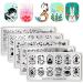 Nail Art Stamping Template Kit - 5 Geometric Pattern Plates for DIY Nail Art | Multi-Style Manicure Templates - Buy Online on SooperMarket.com