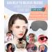 Heated Eye Mask for Dry Eyes | Plant Extract Warm Compress for Eye Care | Stye Therapy & Silk Sleeping Mask - Grey - Buy Online on SooperMarket.com