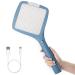 mafiti Electric Fly Swatter Rechargeable Mosquito Zapper Bug Zapper Racket Fly Killer Indoor Outdoor Light Camping Accessories (Blue)