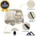 Explore Land 600D Waterproof Golf Cart Cover - Universal Fit for 2 Passenger Golf Carts - Light Tan - Buy Online on SooperMarket.com
