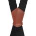 Peoyoye 4cm Wide Braces for Men & Women - Adjustable Elastic X Shape Motorcycle Pants with 4 Metal Clips - Durable Black & Orange Leather - Buy Online on SooperMarket.com