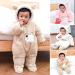 Newborn Cartoon Bear Snowsuit | Baby Winter Coat Footed Romper | Khaki 6-9 Months - Buy Online on SooperMarket.com