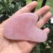 Natural Rose Quartz Gua Sha Massage Tool for Facial & Body - Crystal Scraping Board for SPA & Acupuncture Therapy - Buy Online on SooperMarket.com