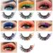 Fluffy Colored False Eyelashes | Voluminous Wispy Russian Strip Lashes in 7 Colors - Faux Mink D Curl - Buy Online on SooperMarket.com