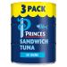 Princes Sandwich Tuna Brine 3x140g