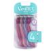 Gillette Venus Simply3 Women's Disposable Razors, Pack of 4, 16 Total Count.