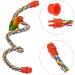 Bird Perch Cage Rope for Parrots Parakeets & Cockatiels | Comfortable & Colorful 80 cm Long with Plastic Nuts - Buy Online on SooperMarket.com