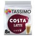 Tassimo Costa Latte Coffee 8 Pods 340g Latte 8 Count (Pack of 1)