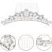 minkissy Rhinestone Pearl Crown Hair Comb - Mini Princess Crown Comb Wedding Crystal Tiara Crown Headbands for Wedding Birthday Party - Buy Online on SooperMarket.com