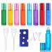 8 pieces of empty glass roll-on bottles with stainless steel scooters for essential oils lotions perfumes 8-colored roller bottles for at home travel