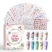 AIMEILI 30 Sheets Nail Art Stickers Colorful Butterfly Flower 3D Self-Adhesive Nail Stickers for Nail Art Decoration