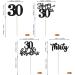 Rsstarxi 24 Pack Glitter 30th Birthday Cupcake Toppers Thirty 30 Fabulous Cupcake Picks Decorations for Happy 30th Birthday Wedding Anniversary Party Cake Decorations Black Design 1 30th Blcak - Buy Online on SooperMarket.com