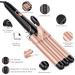 Bestope 5-in-1 Wave Iron Set - Ceramic Curling Rods with Adjustable Temperature Fast Warming Gloves & Clips - Perfect for Large Curls - Elegant Rose Gold - Buy Online on SooperMarket.com