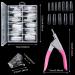 131 Piece Nail Tips Clip and Dual Nail Forms Set with Quick Building Nail Clip Extension Clamp - UV Acrylic Clear Nail Molds and Clipper Trimmer Included - Buy Online on SooperMarket.com