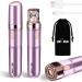 Gurelax Epilator for Women(Newest) Rechargeable Hair Removal Device Facial Epilator for Women 2-in-1 Electric Epilator & Shaver Portable Hair Rmoval for Face with a Velvet Bag Purple(2-in-1)