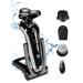 Podazz Electric Rotary Shavers for Men 3D Rechargeable Waterproof IPX6 Electric Shaving Razor Wet & Dry Beard Trimmer Electric Nose Hair Trimmer Shaver(Black)