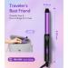 Travel Size Curling Iron - Dual Voltage Mini Curler for Short Hair | 3/4 Inch Ceramic Hair Curler with Keratin & Argan Oil | Ideal Travel Hair Styling Tool - Buy Online on SooperMarket.com