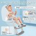 Potty Training Seat with Step Stool Ladder - Gentle Monster Toddler Toilet for Boys Girls - Foldable & Comfortable Chair with Anti-Slip Pad (Grey) - Buy Online on SooperMarket.com
