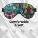 Hojas Tropicales Y Flores Print Double-Sided Eye Mask Soft and Light Blocking for Enhancing Sleep Quality - Buy Online on SooperMarket.com