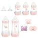 MAM Newborn Essentials Baby Essentials Matte Gift Set (9-Piece)  Easy Start Anti-Colic Baby Bottles  Baby Pacifiers  Girl