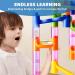 Joyin 196-Piece Multi-Colored Marble Railway Set - Building Blocks & Learning Toys for Kids | Translucent Plastic Parts & Glass Marbles - Buy Online on SooperMarket.com