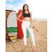 Holipick Women's High Waisted Swim Pants UPF 50+ - White, Small - Buy Online on SooperMarket.com