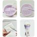 AWOCAN 3-in-1 Makeup Brush Cleaner Bowl Foldable Portable Cleaning Tool for Brushes Powder Puffs Sponges (beige) - Buy Online on SooperMarket.com
