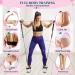 Multifunctional Pilates Bar Kit with Resistance Bands | Portable Home Gym Set for Women | Full Body Workouts | Heavy-Duty Metal Adjustment Buckle | Pink - Buy Online on SooperMarket.com