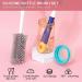 TAGVO 3 in 1 Soft Silicone Baby Bottle Cleaning Brushes Set - Teat, Straw, and Stand Cleaner for Bottles, Glasses, Thermoses, and Food Jars - Buy Online on SooperMarket.com