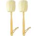 2-Pack Natural Loofah Exfoliating Bath Brush - Body luffa loofa Sponge On a Stick - Sponge Scrubber with Long Wooden Handle Back Brush for Men & Women - Bath Spa Shower
