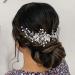 Easedaily Silver Flower Leaf Bridal Hair Vine Headpiece with Pearls - Wedding Hair Accessories for Women and Girls - Buy Online on SooperMarket.com