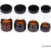 Kare & Kind Refillable Cosmetics Jars Kit | 4 Amber Glass Jars Lids & Labels | Perfect for Creams Oils & Powders - Buy Online on SooperMarket.com