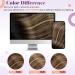 Buy Laavoo Clip-in Real Hair Extensions - Balayage Black & Brown Ombre Caramel Blonde 45cm - 7pcs 105g Remy Hair Extensions - Buy Online on SooperMarket.com