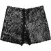FEESHOW Kids Gymnastic Shorts Glitter Ballet Dance Metallic Spandex Shorts Black 12-16 Years - Buy Online on SooperMarket.com