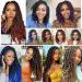 Umylar 10 Inch Pre-twisted Passion Twist Crochet Hair 8 Packs - Short Bohemian Braids Synthetic Extensions in 1B/350 - for Women - Buy Online on SooperMarket.com