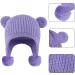 KAKU NANU Toddler Winter Hat with Double Pom Pom Earflap | Fleece Lined Beanie for Baby Boys and Girls 2-4 Years - Purple - Buy Online on SooperMarket.com