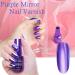 Purple Nail Polish Nail Varnish Chrome Metallic Mirror Quick Dry Metal Effect No UV Needed Nail Art Polish Chrome Nail Polish Nail for DIY Nail Art Manicure at Home - Buy Online on SooperMarket.com