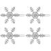 JNAWA 4Pieces Snowflake Hair Clips Silver Xmas Shiny Hair Decoration Headwear Alloy Bobby Pins Hair Decoration Styling Tools for Women Girls Hair Accessories