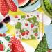 PAW 3-Layer Colorful Fruit Paper Napkins (33x33 cm) - 20 Pack for Birthdays Parties Weddings & Celebrations - Strawberry & Bees Design - Buy Online on SooperMarket.com