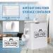 Vumdua Pet Treat and Food Storage Container - Airtight Dog Food Container with Scoop, Farmhouse Design, White - Perfect Gift for Dog Owners - Buy Online on SooperMarket.com